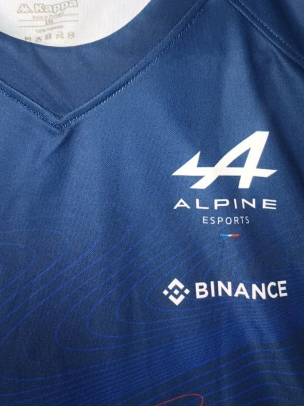 Kappa Alpine F1 Esports Kombat Jersey Mens 2XL Esteban Ocon BWT Binance Blue - Picture 6 of 15